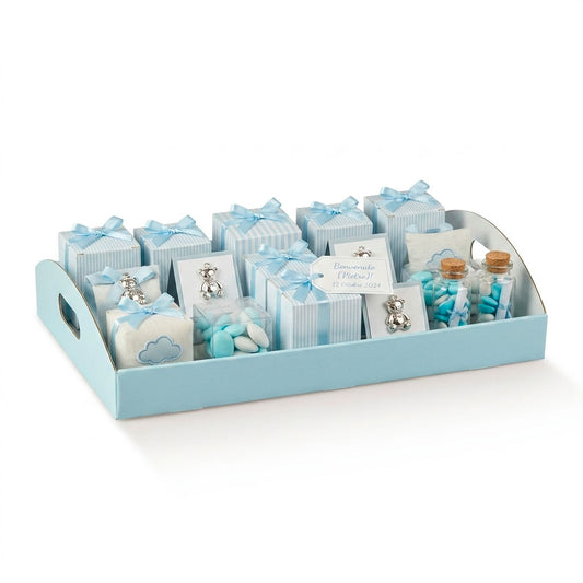 contenitore cartone azzurro
