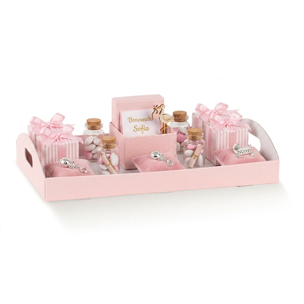 contenitore cartone rosa