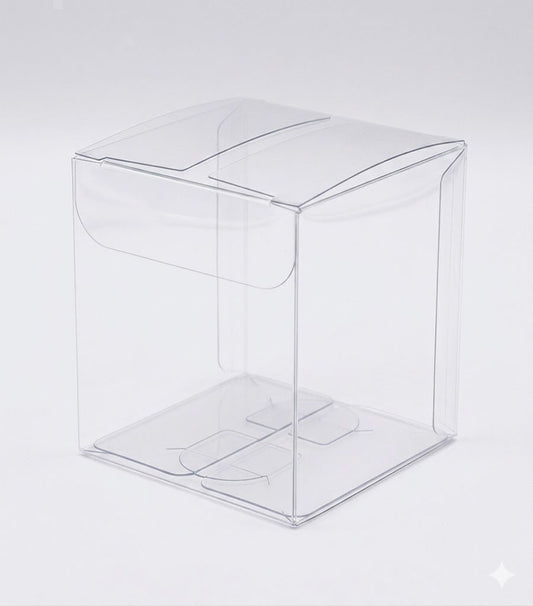 10 scatole trasparenti 10x10x10 cm